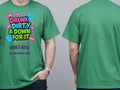 Personalised Banter Tee — irish green tee, front and back view