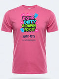 Personalised Banter Tee — pink tee, front view