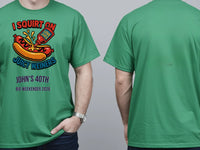 Personalised Banter Tee — irish green tee, front and back view