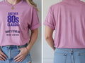 Personalised 80s Tee — azalea tee, front and back view