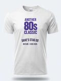 Personalised 80s Tee — white tee, front view