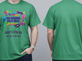Personalised 80s Tee — irish green tee, front and back view