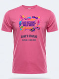 Personalised 80s Tee — pink tee, front view