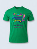Personalised 80s Tee — irish green tee, front view