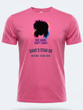 Personalised 80s Tee — pink tee, front view