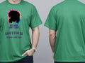Personalised 80s Tee — irish green tee, front and back view