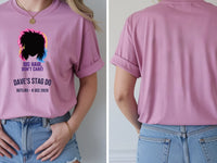 Personalised 80s Tee — azalea tee, front and back view
