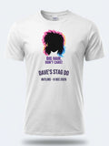 Personalised 80s Tee — white tee, front view