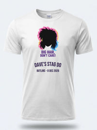 Personalised 80s Tee — white tee, front view