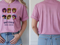 Personalised 80s Tee — azalea tee, front and back view
