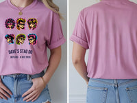 Personalised 80s Tee — azalea tee, front and back view
