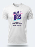 Personalised 80s Tee — white tee, front view