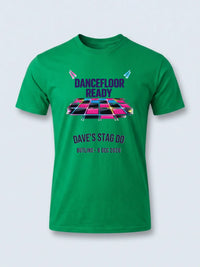 Personalised 80s Tee — irish green tee, front view
