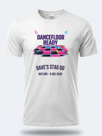 Personalised 80s Tee — white tee, front view