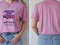 Personalised 80s Tee — azalea tee, front and back view