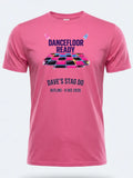 Personalised 80s Tee — pink tee, front view