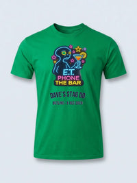 Personalised 80s Tee — irish green tee, front view