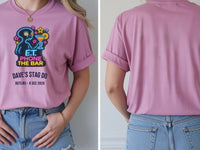 Personalised 80s Tee — azalea tee, front and back view