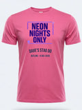 Personalised 80s Tee — pink tee, front view