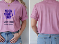 Personalised 80s Tee — azalea tee, front and back view