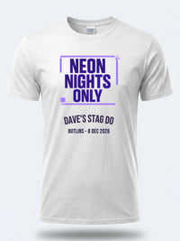 Personalised 80s Tee — white tee, front view