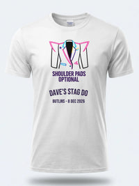 Personalised 80s Tee — white tee, front view