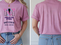 Personalised 80s Tee — azalea tee, front and back view
