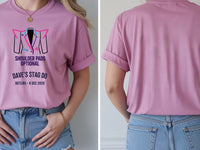 Personalised 80s Tee — azalea tee, front and back view