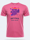 Personalised 80s Tee — pink tee, front view