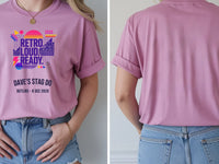 Personalised 80s Tee — azalea tee, front and back view
