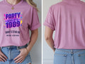 Personalised 80s Tee — azalea tee, front and back view