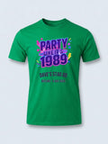 Personalised 80s Tee — irish green tee, front view