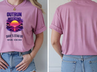 Personalised 80s Tee — azalea tee, front and back view