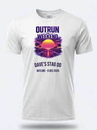 Personalised 80s Tee — white tee, front view