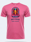 Personalised 80s Tee — pink tee, front view