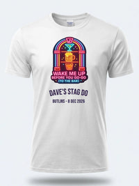 Personalised 80s Tee — white tee, front view