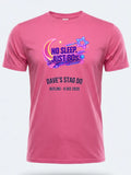 Personalised 80s Tee — pink tee, front view