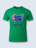 Personalised 80s Tee — irish green tee, front view