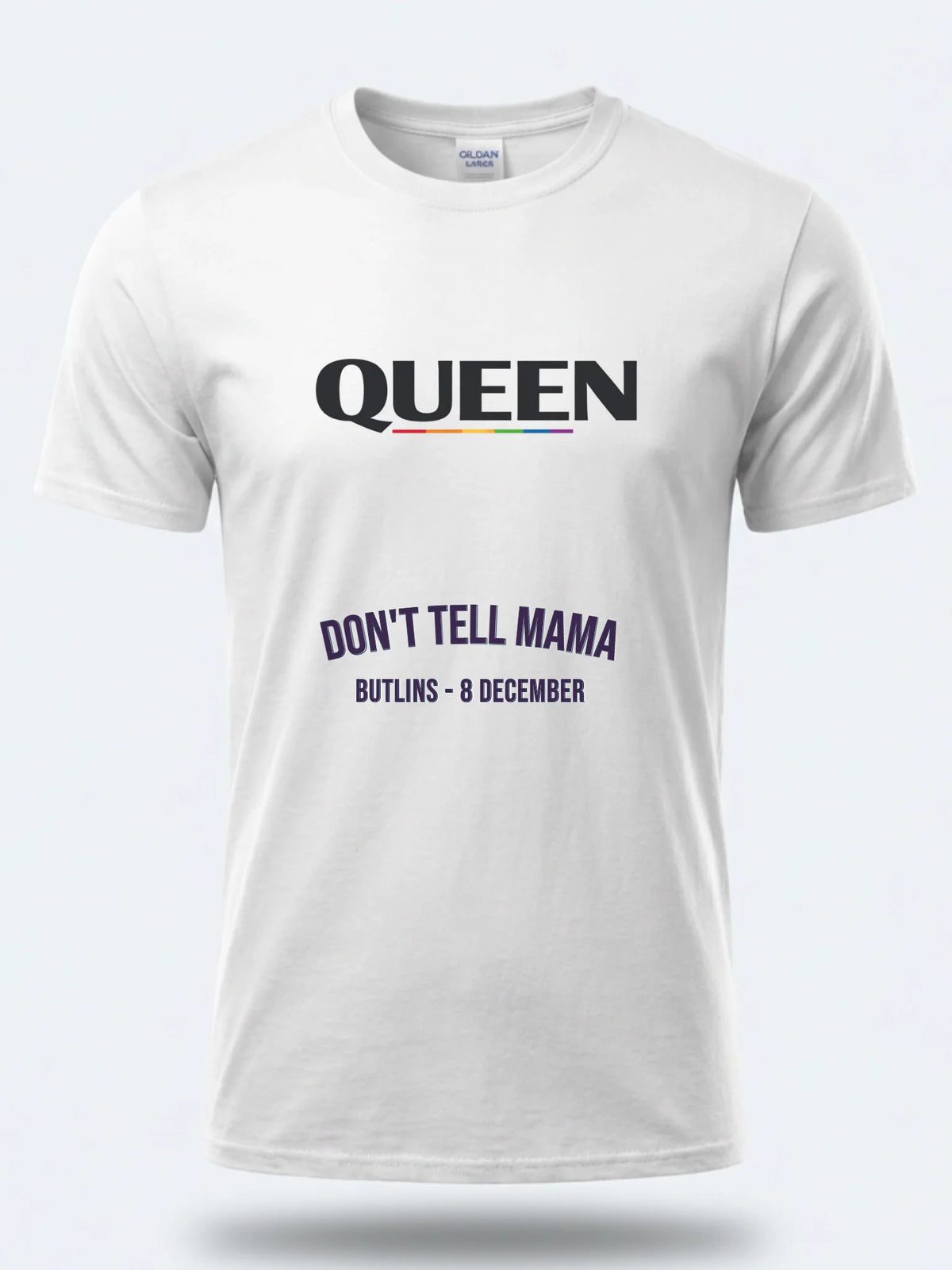 Personalised Pride Tee — white tee, front view