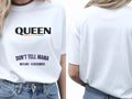 Personalised Pride Tee — white tee, front and back view