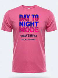 Personalised Ibiza Tee — pink tee, front view