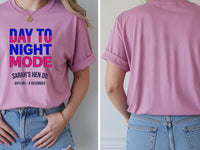 Personalised Ibiza Tee — azalea tee, front and back view