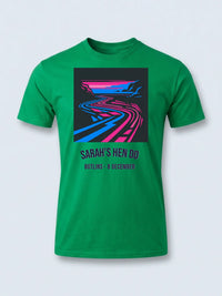 Personalised Ibiza Tee — irish green tee, front view