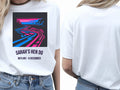 Personalised Ibiza Tee — white tee, front and back view
