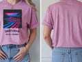 Personalised Ibiza Tee — azalea tee, front and back view