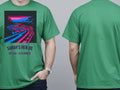 Personalised Ibiza Tee — irish green tee, front and back view