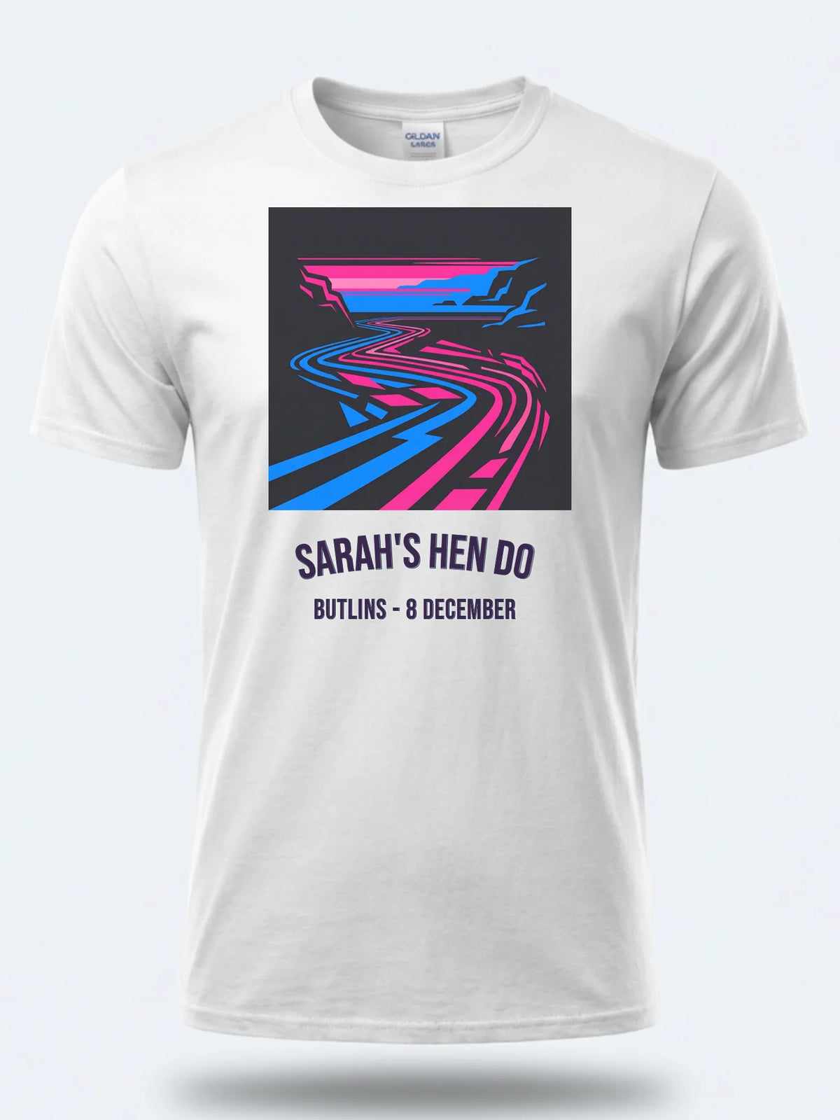 Personalised Ibiza Tee — white tee, front view