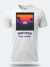 Personalised Ibiza Tee — white tee, front view