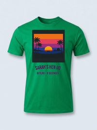 Personalised Ibiza Tee — irish green tee, front view