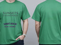 Personalised Ibiza Tee — irish green tee, front and back view